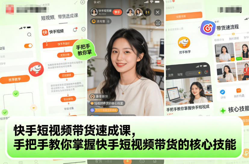 快手带货速成秘籍 手把手教你短视频带货核心技巧-九零创业网