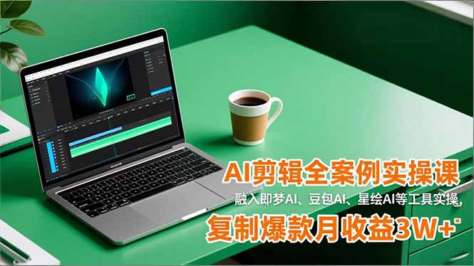 AI剪辑实操课 即梦豆包星绘 月入3W+爆款秘诀速成-九零创业网
