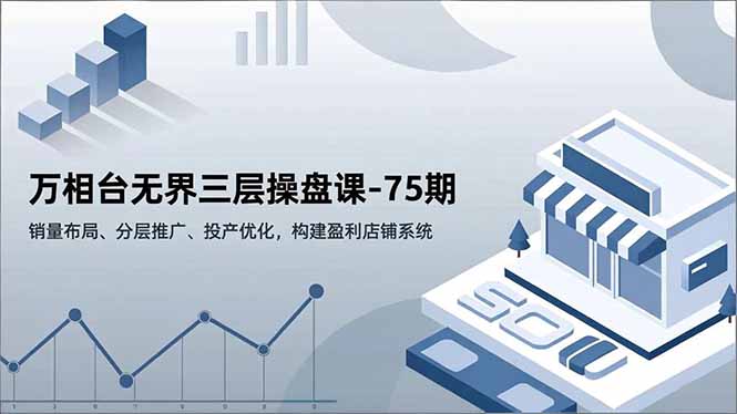 万相台75期 销量翻倍 盈利店铺系统全攻略-九零创业网