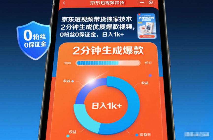 京东独家带货神器 0粉0押金 日赚千元揭秘-九零创业网