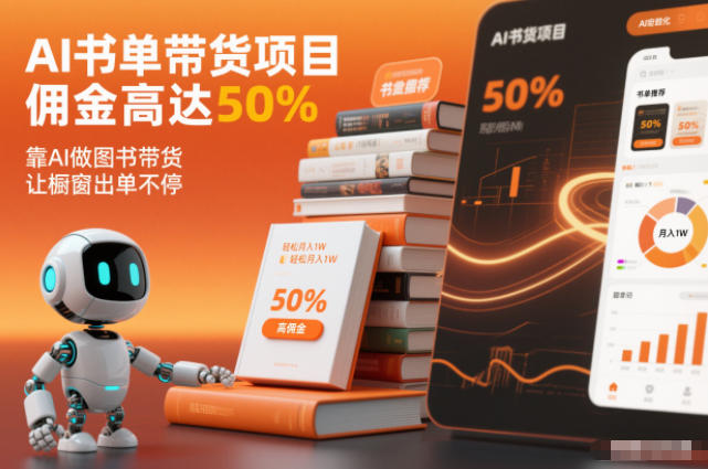 AI赋能图书带货 佣金50% 月入过万轻松实现-九零创业网