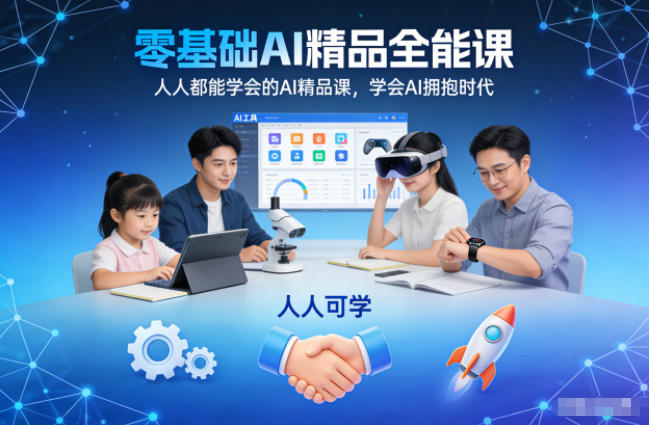 零基础AI速成 时代拥抱新技能-九零创业网