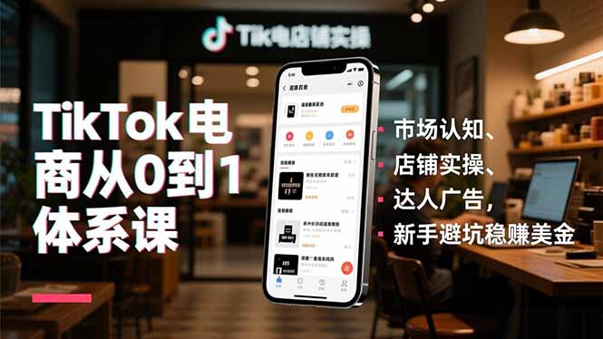 TikTok电商全攻略 新手稳赚美金 避坑秘籍一网打尽