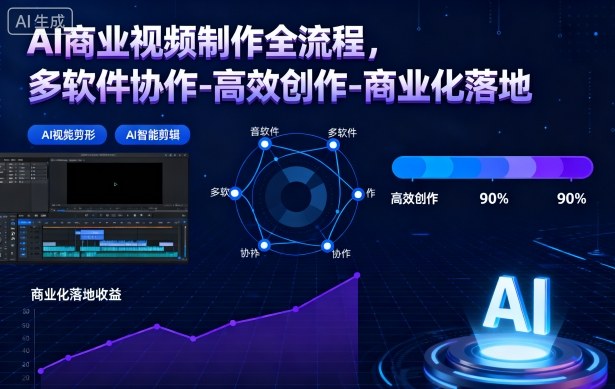 AI视频制作全链路升级 多软件协同 高效创作与商业化新篇-九零创业网