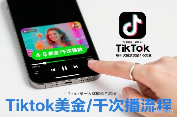 TK视频计划 TikTok第一人称解说 每千播放赚4 5美金-九零创业网