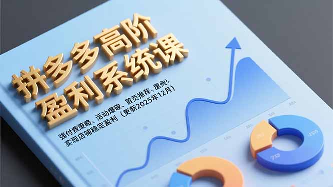 拼多多高阶盈利秘籍 策略付费 活动引爆 首页推荐稳赚不赔-九零创业网