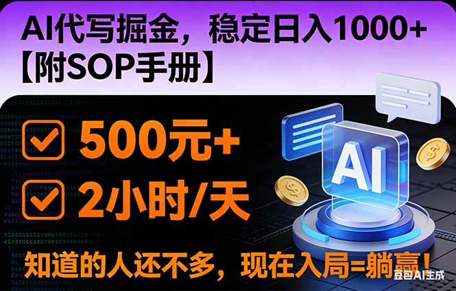 2026AI风口掘金秘籍 日入千元 核心技能SOP手册速成-九零创业网