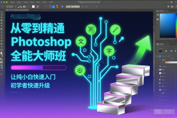 Photoshop全能速成 小白进阶大师班-九零创业网