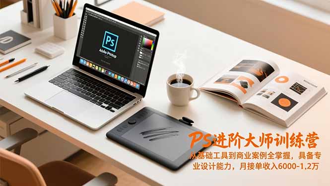 PS进阶大师训练营 从基础到商业 月入6000+ 设计达人必备-九零创业网