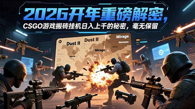 2026揭秘 CSGO挂机日入千元 搬砖攻略大公开-九零创业网