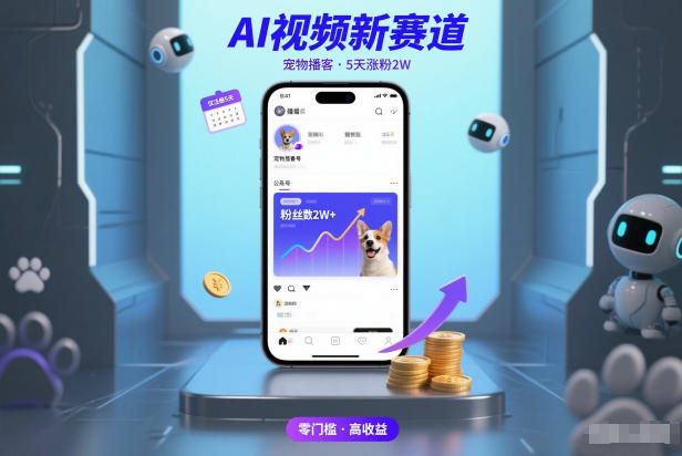 AI视频新宠 宠物播客5天爆红 粉丝破2万 收益亮眼-九零创业网