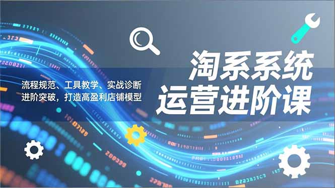 淘系运营进阶2.0 规范流程 工具实战 打造高盈利店铺-九零创业网