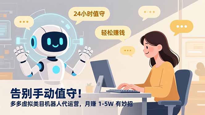 告别手动 多多虚拟类目机器人 月入1 5万轻松赚-九零创业网