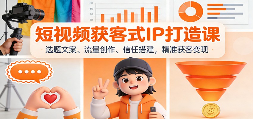 短视频IP打造秘籍 选题文案+流量术+信任链 精准变现-九零创业网