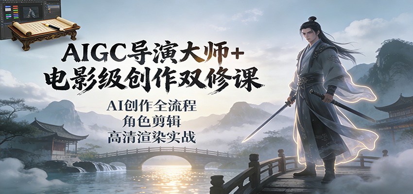 AI导演大师课 电影级创作与全流程实战-九零创业网