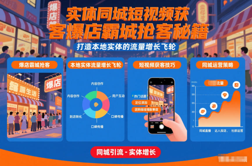 同城短视频霸屏 实体流量飞轮启动-九零创业网