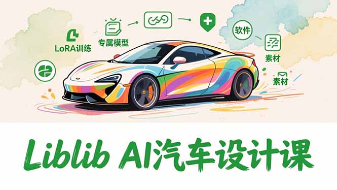 2025Liblib AI汽车设计课 文生图 LoRA训练 专属模型速成指南-九零创业网