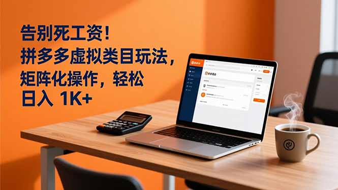 告别死工资 拼多多虚拟矩阵 日入千+新玩法-九零创业网