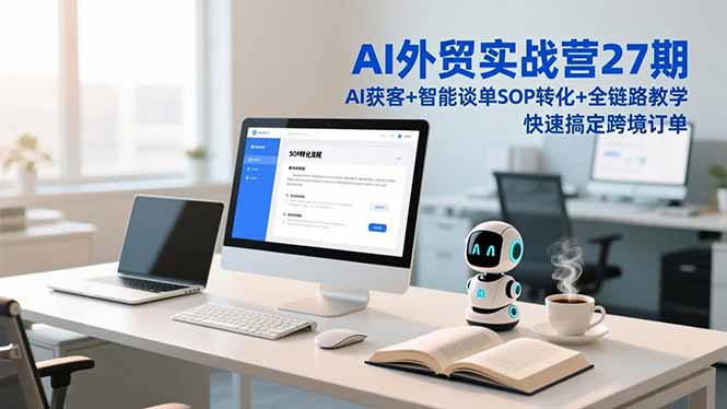 AI外贸实战营27期 AI赋能 订单速成-九零创业网