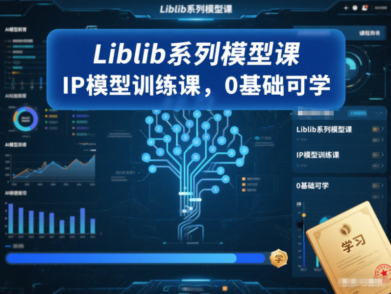 Liblib模型课+IP训练 零基础入门轻松学-九零创业网