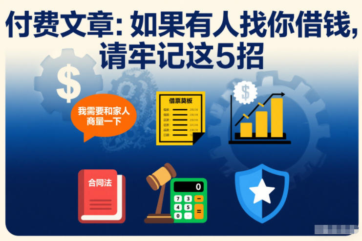 借钱求助 牢记五招巧应对-九零创业网