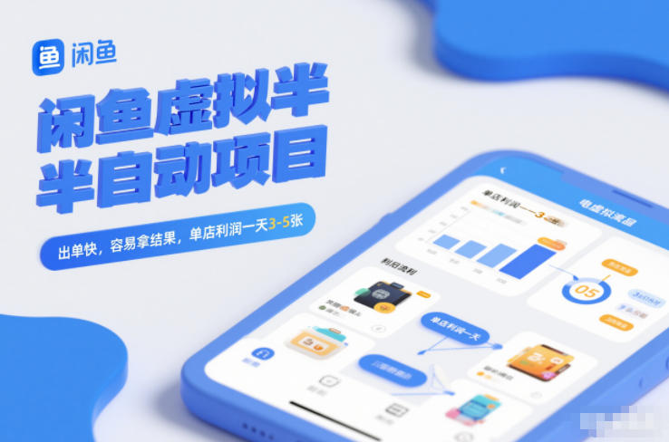 闲鱼半自动项目 日赚3 5单 快速出单秘诀-九零创业网