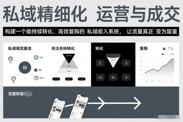 私域精细化运营 打造留量成交闭环系统-九零创业网