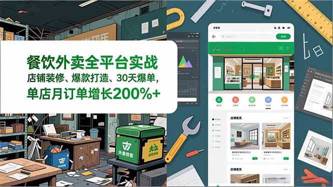 餐饮外卖全平台实战攻略 30天翻倍爆单 月增200%订单秘诀-九零创业网