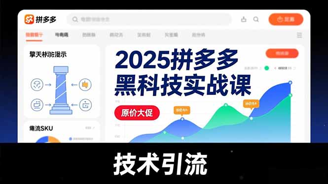 2025拼多多黑科技课 轻松破千单 技术引流秘籍-九零创业网