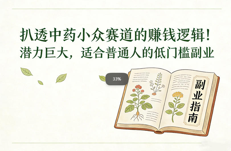 揭秘中药冷门市场 低门槛副业掘金秘籍