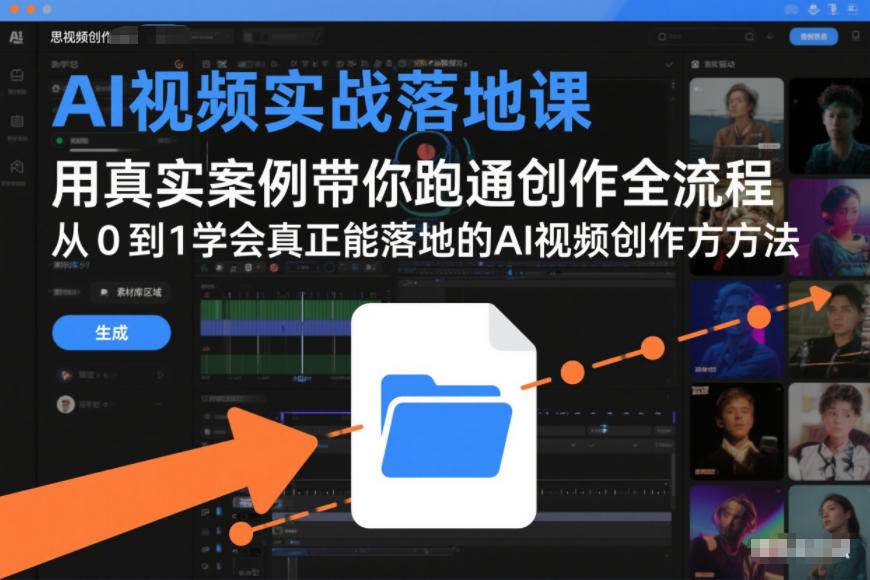AI视频实战课 实战案例 从零开始 掌握落地创作技巧-九零创业网