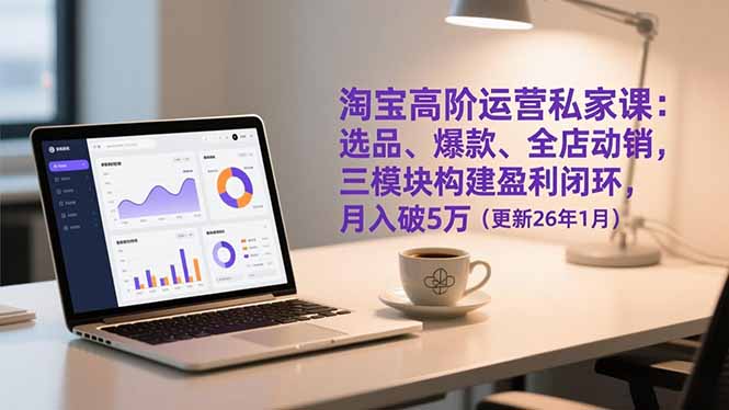 淘宝高阶运营秘籍 选品攻略 爆款打造 全店动销 月入5万新策略-九零创业网