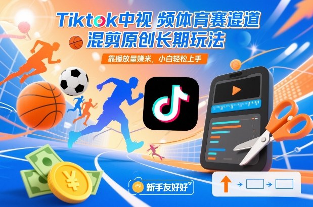TikTok体育混剪新玩法 小白轻松赚米攻略