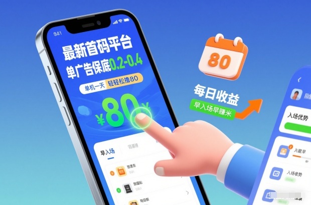 首码平台新机遇 广告保底收益高 早入赚翻倍-九零创业网