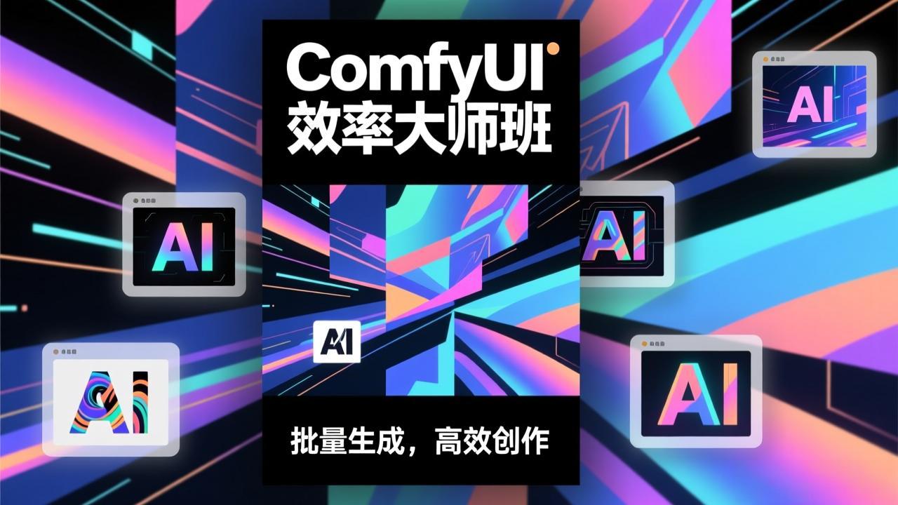 ComfyUI大师班 AI绘图效率翻倍 月入万元不是梦