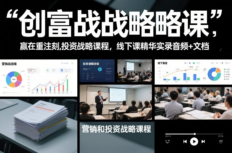 赢在重注时 创富战略课精华音频+文档集-九零创业网