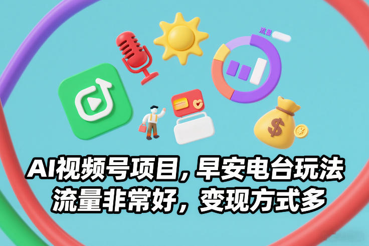 AI视频号新玩法 早安电台吸粉多 变现渠道丰富-九零创业网