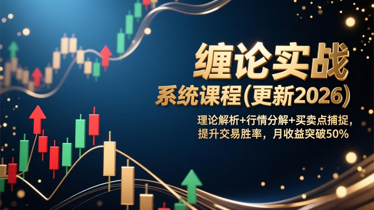 2026升级版缠论实战系统课程 高效交易策略精讲-九零创业网