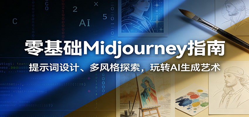 AI艺术创作入门 Midjourney攻略 风格随心变-九零创业网