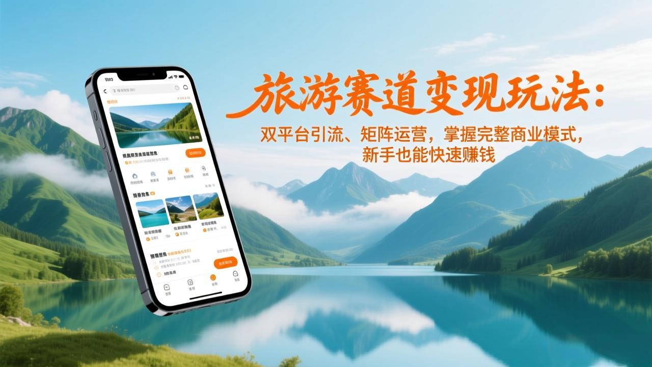 旅游双平台引流矩阵 新手轻松掌握变现之道-九零创业网