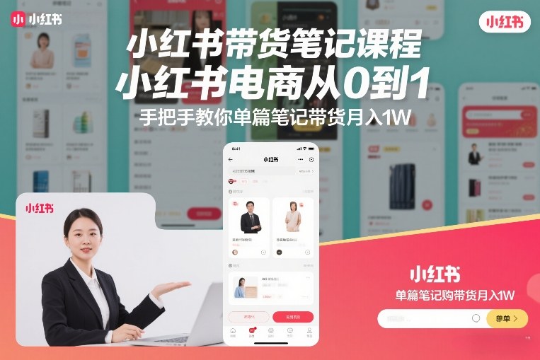 从零开始 小红书笔记带货 月入万元攻略-九零创业网