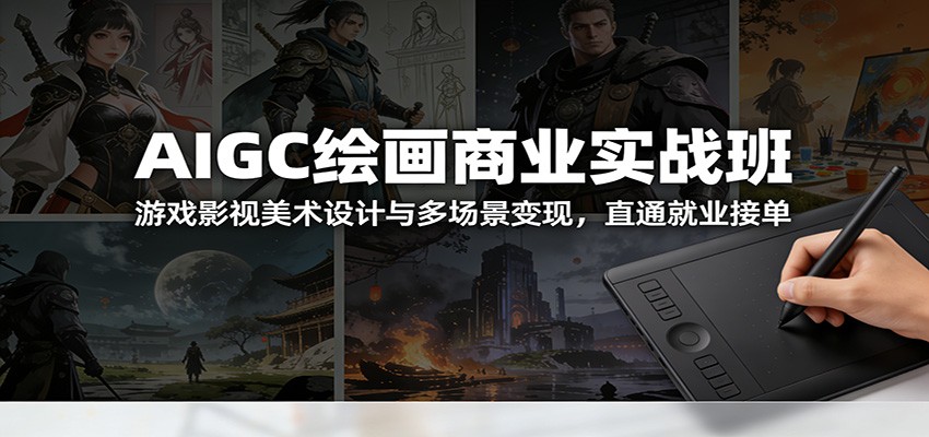 AIGC绘画实战班 影视游戏美术 就业变现一步到位-九零创业网