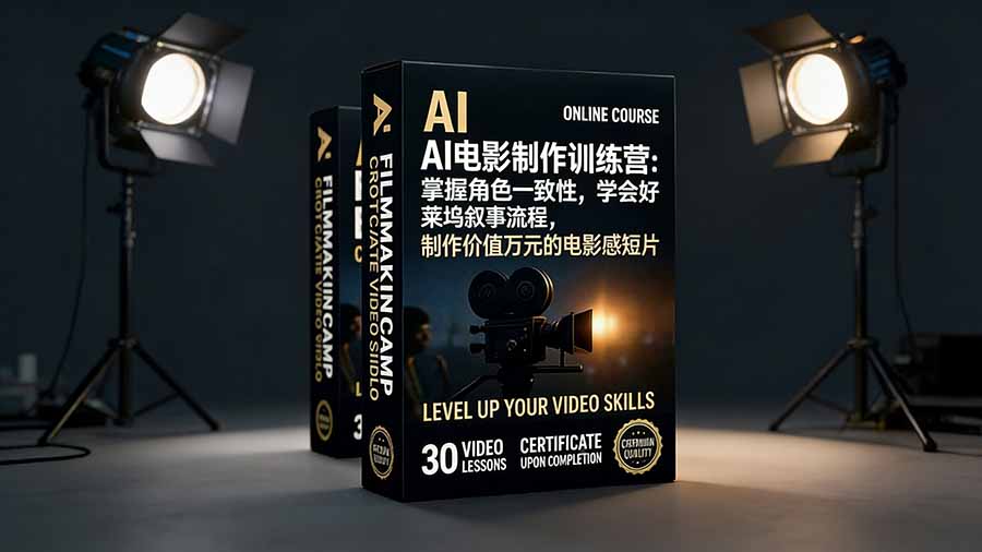 AI电影制作训练营 打造万元级电影感短片 掌握好莱坞叙事精髓-九零创业网