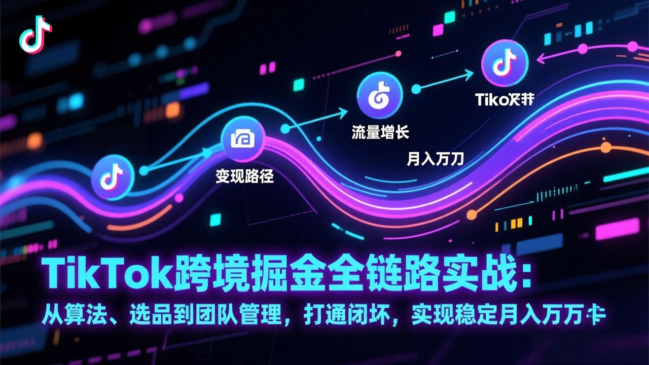 TikTok跨境月入万刀全链路实战攻略