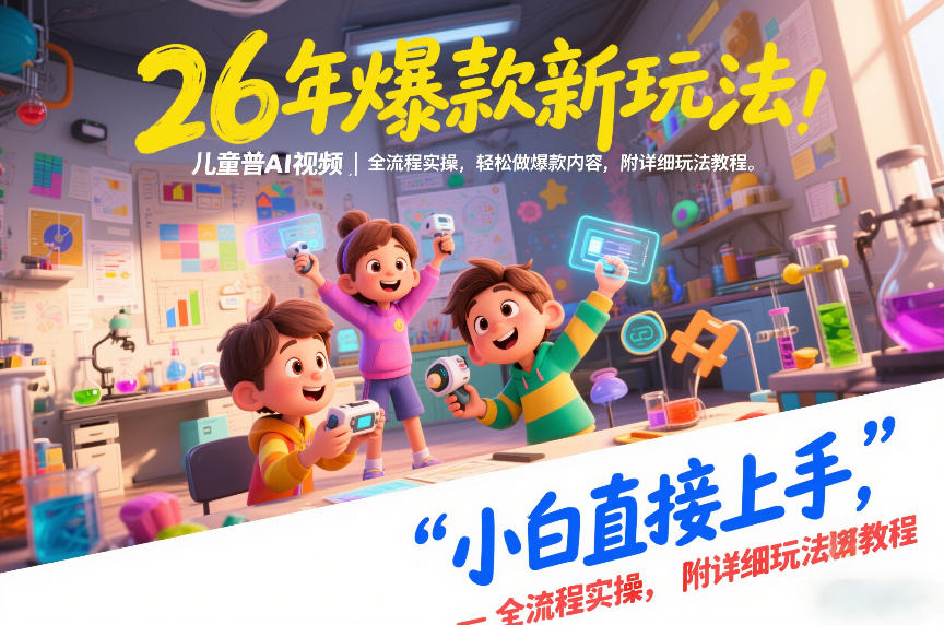 26年AI科普新玩法 小白轻松上手 爆款教程速成
