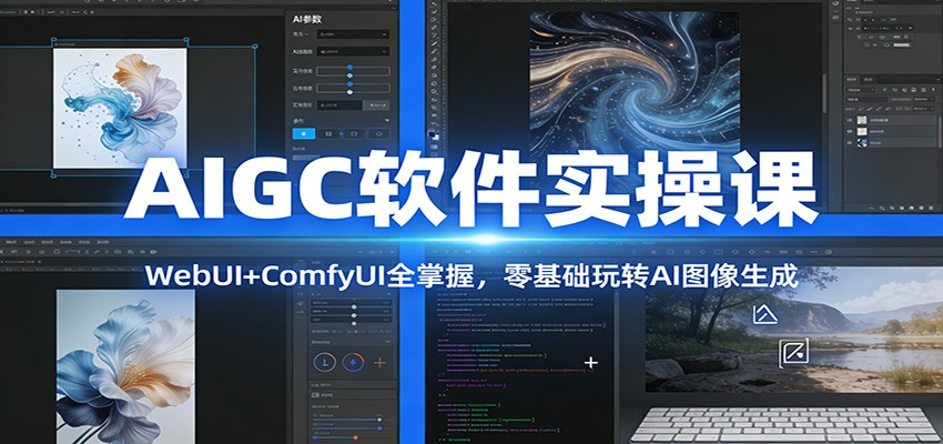 WebUI & ComfyUI实操 AI图像生成入门课 零基础轻松学