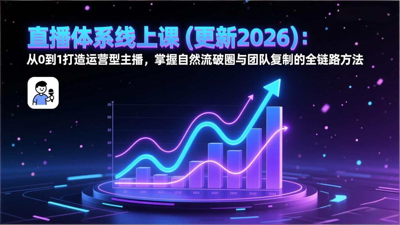 2026直播体系升级课 新技能 新视野 线上启航