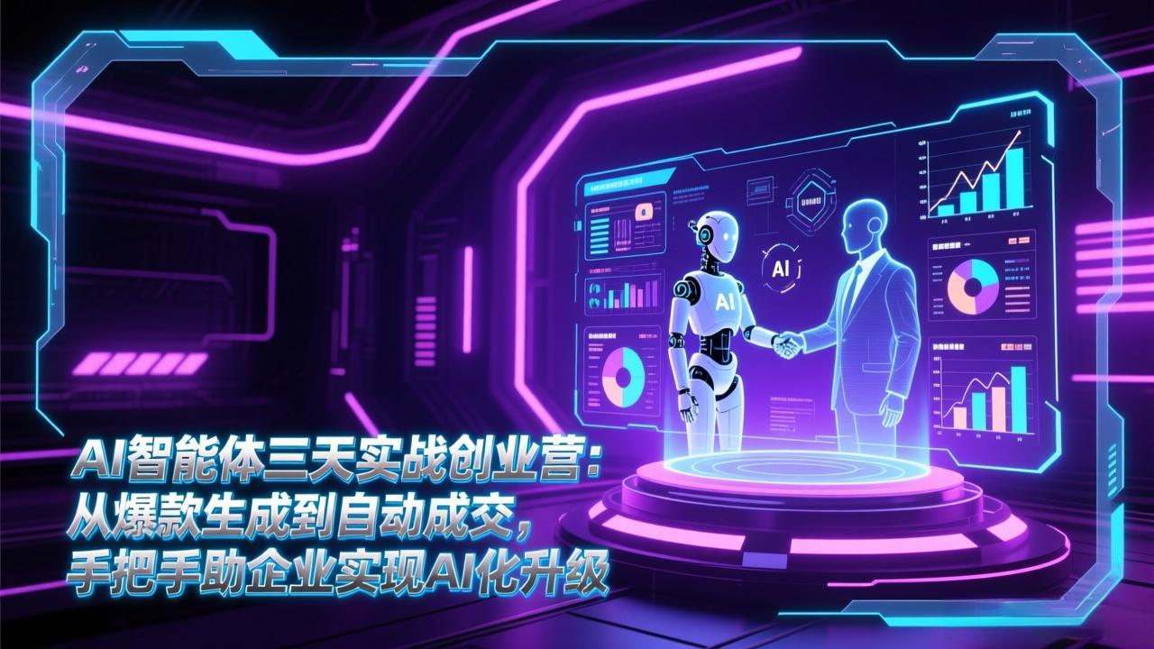 AI创业营 三天打造爆款 自动成交 AI化升级一步到位-九零创业网