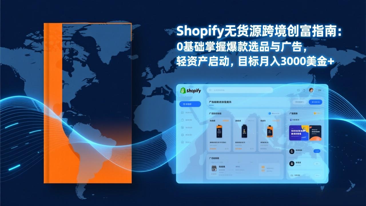 Shopify爆款打造攻略 月入万刀独立站选品与广告投放秘诀-九零创业网