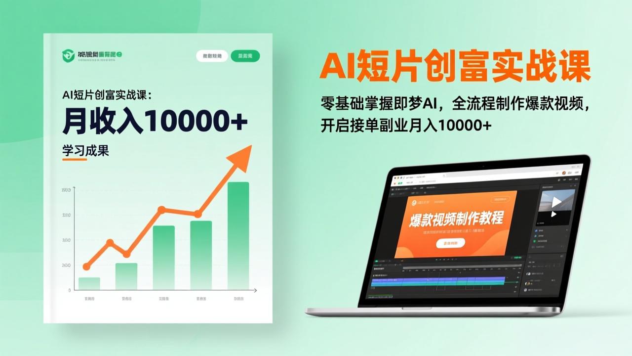 AI短视频制霸术 新手速成 月入过万副业攻略